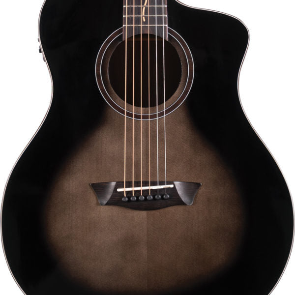 Washburn Vite S9V Bella Tono Studio Cutaway Acoustic Electric - Gloss Charcoal Burst