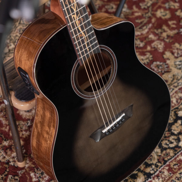 Washburn Vite S9V Bella Tono Studio Cutaway Acoustic Electric - Gloss Charcoal Burst