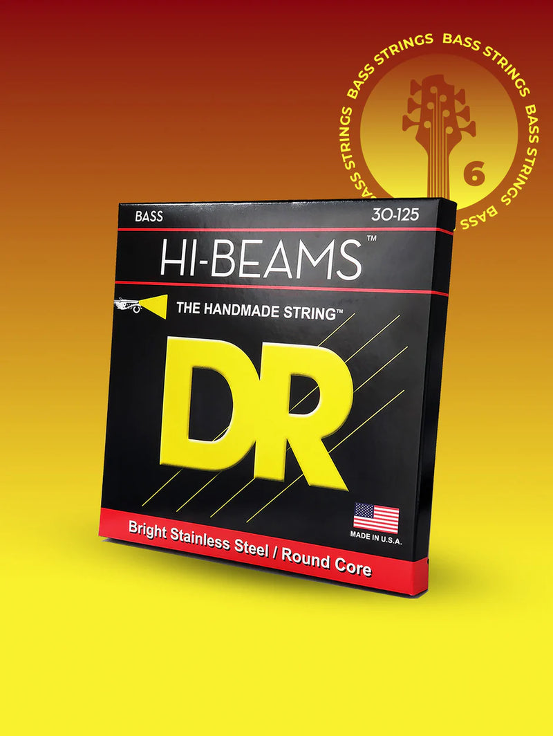 DR Hi-Beams 30-125 Stainless Steel 6-String Bass Strings