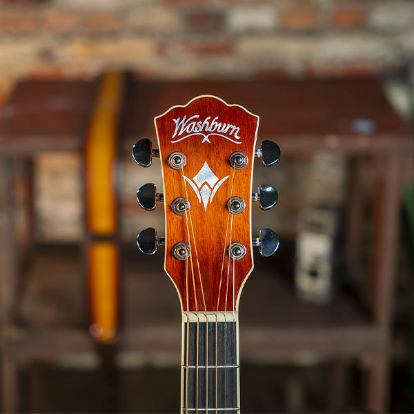 Washburn EA15 Mini Jumbo Cutaway Acoustic Electric - Ice Tea Burst