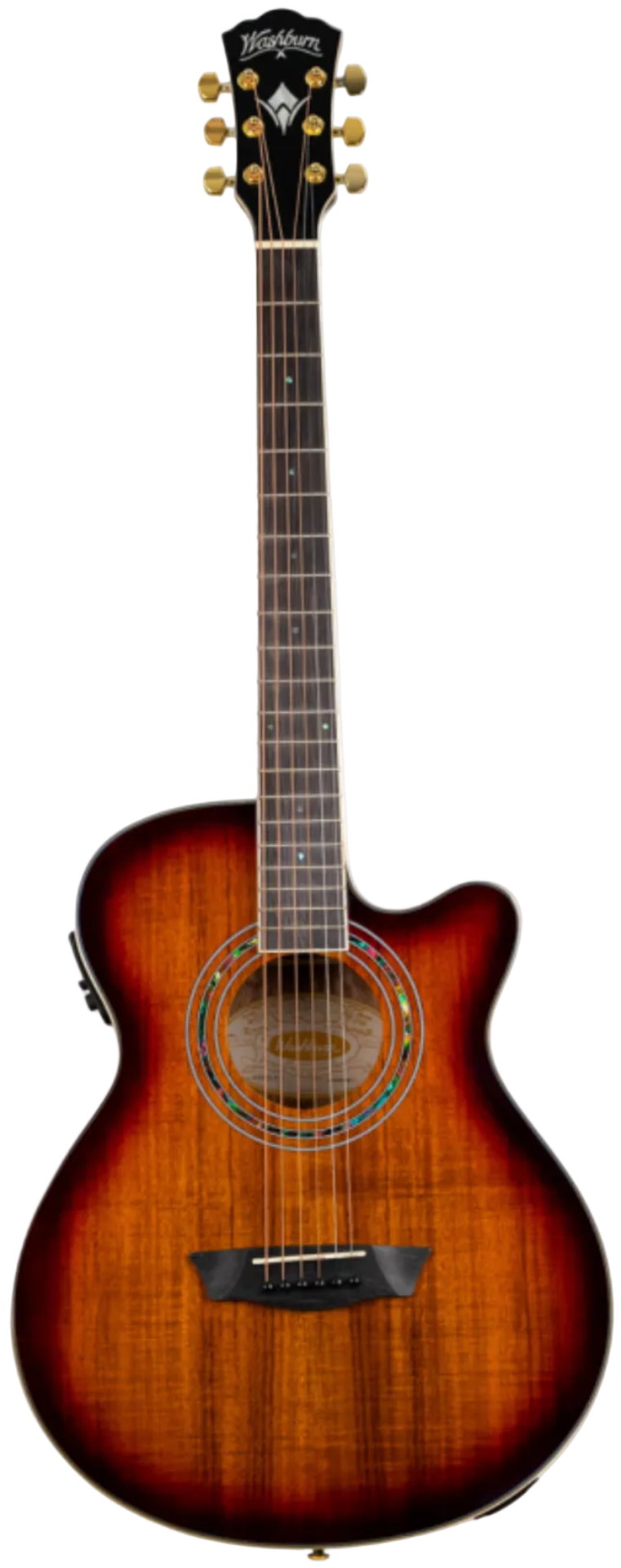 Washburn EA55G-A Cutaway Acoustic/Electric - Koa Burst