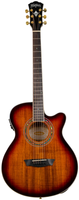 Washburn EA55G-A Cutaway Acoustic/Electric - Koa Burst