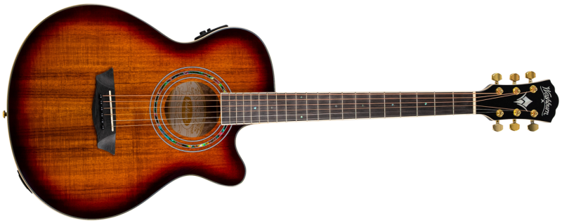 Washburn EA55G-A Cutaway Acoustic/Electric - Koa Burst