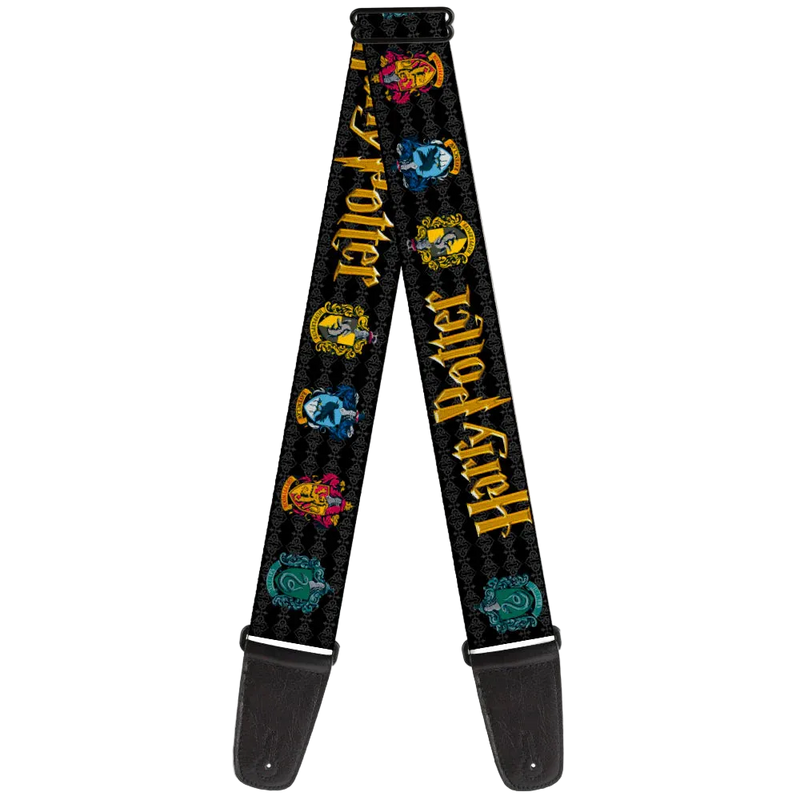 Buckle Down Guitar Strap - HARRY POTTER Coat of Arms Black