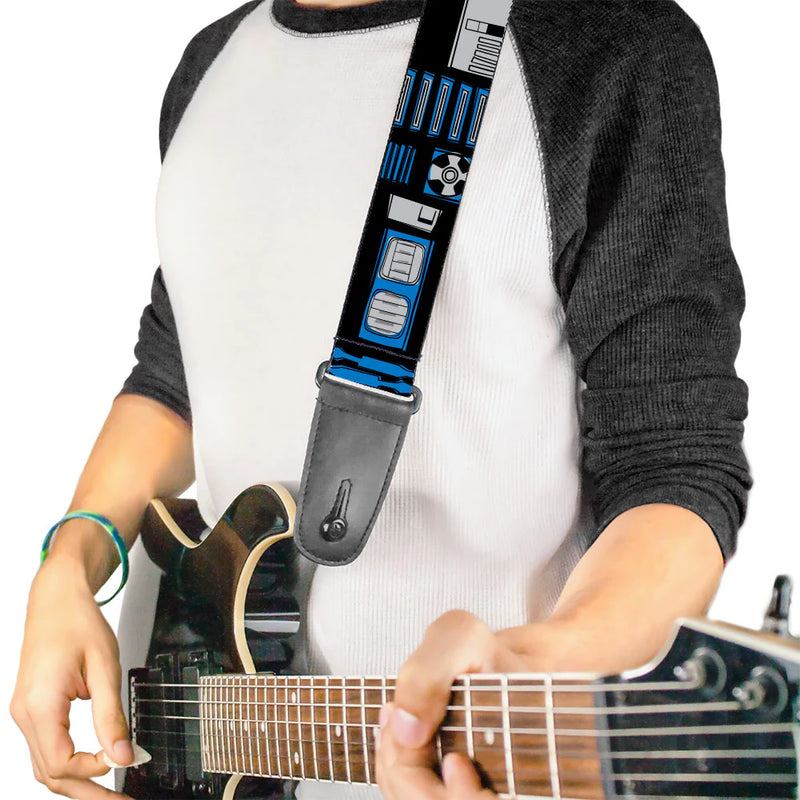 Buckle Down Guitar Strap - Star wars R2-D2 Bounding Parts