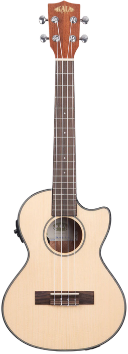 Kala Gloss Solid Spruce/Mahogany Cutaway Tenor Ukulele with EQ