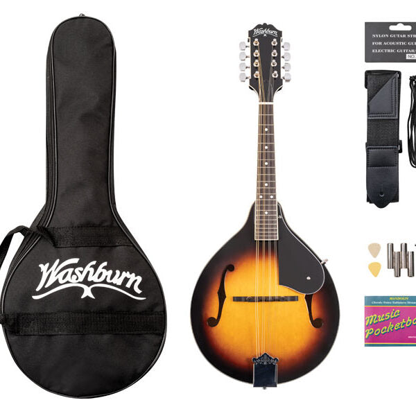 Washburn M1 Pack Americana Series A-Style Mandolin Pack - Sunburst