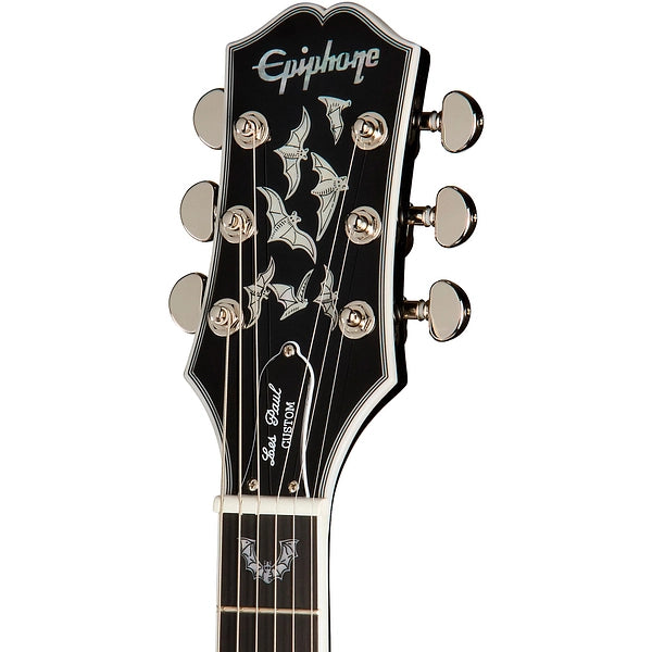 Epiphone Bats in Flight Les Paul Custom Quilt - Dark Purple Burst