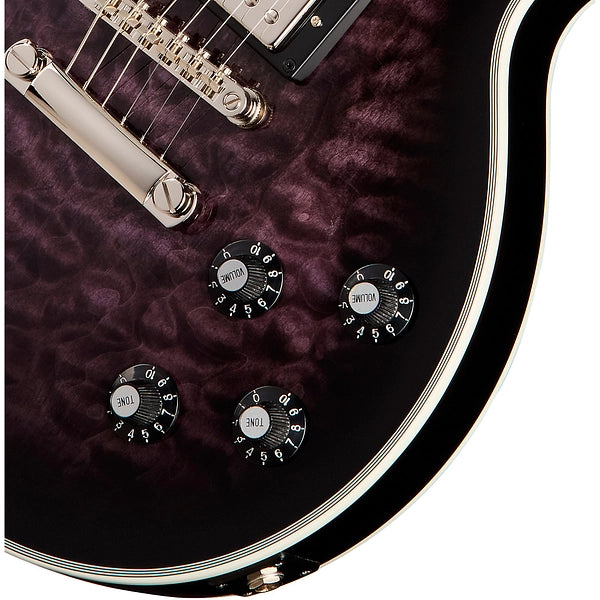 Epiphone Bats in Flight Les Paul Custom Quilt - Dark Purple Burst