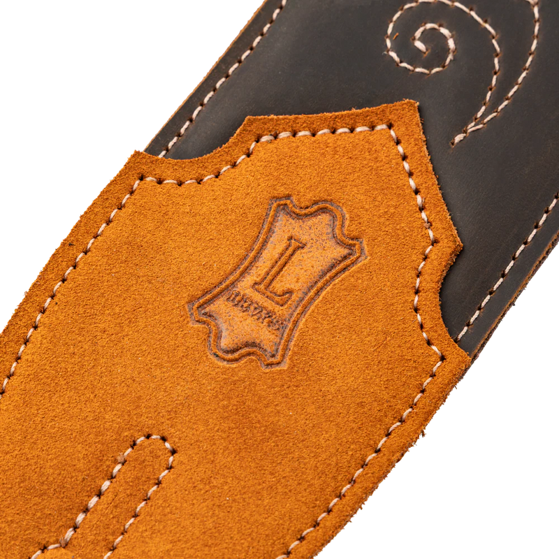 Levy's Sunbird Series Guitar Strap - Dark Brown Hummingbird