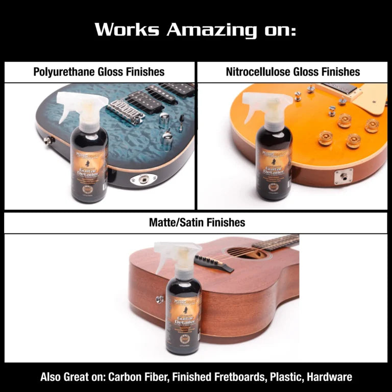 MusicNomad Guitar Detailer for Matte and Gloss Finishes - 12-oz. Bottle