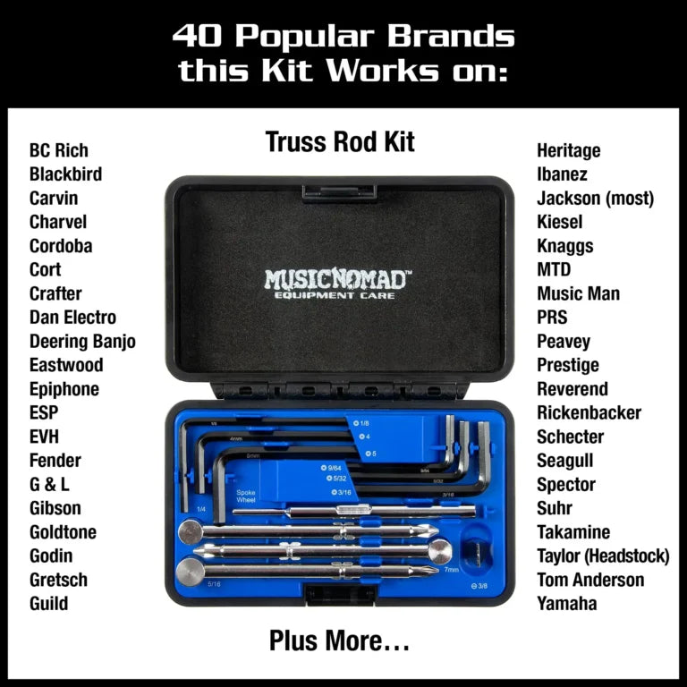 Music Nomad Premium Guitar Tech Truss Rod Wrench Set - 11 pcs.