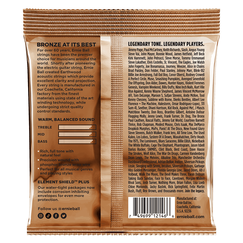Ernie Ball Strings Earthwood Phosphor Bronze Medium Light