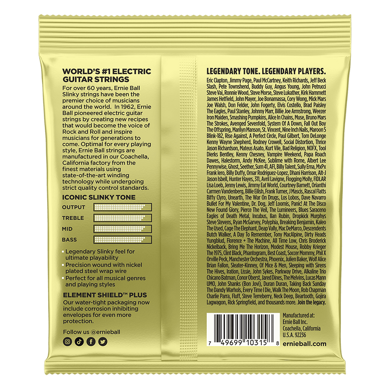 Ernie Ball Slinky Nickel Wound Electric Guitar Strings - .012-.062 Mammoth Slinky
