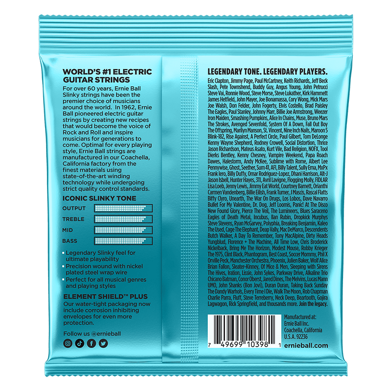 Ernie Ball Strings Mighty Slinky Elec Gtr 8.5 - .40