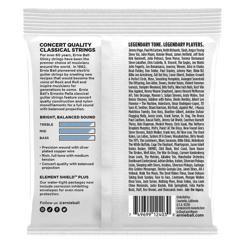 Ernie Ball Strings Ernesto Palla - Clear/Silver
