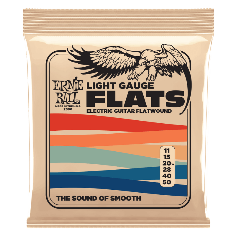Ernie Ball Flatwound Electric Guitar Strings - .011-.050, Light