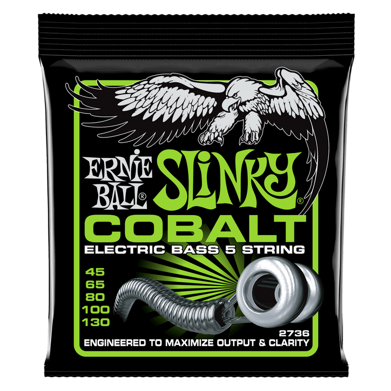 Ernie Ball Regular Slinky Cobalt Electric Bass Strings - .045-.130 5-string