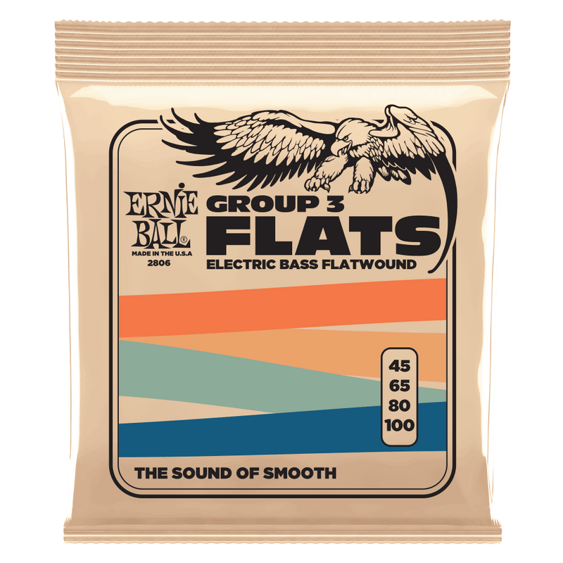 Ernie Ball Flatwound Group III Bass Strings - .045-.100