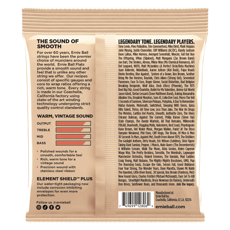 Ernie Ball Flatwound Group III Bass Strings - .045-.100