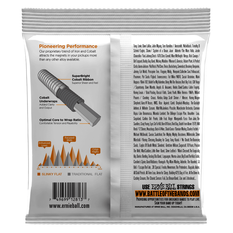 Ernie Ball Strings Slinky Flatwound 45-105