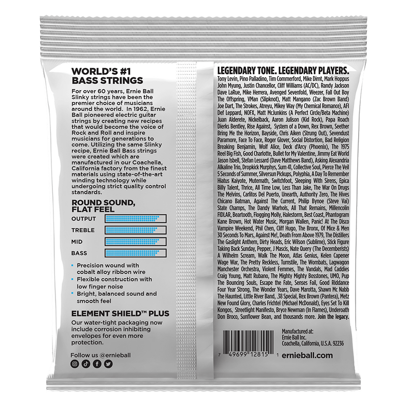 Ernie Ball Strings Slinky Flatwound 40-95