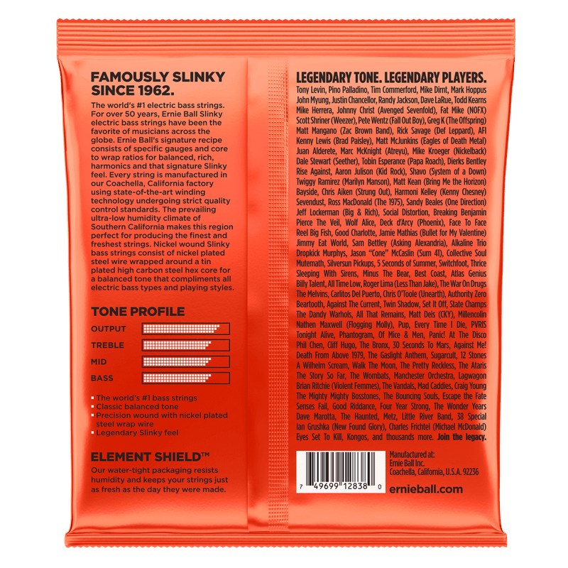 Ernie Ball Strings 6-String Slinky Bass .032