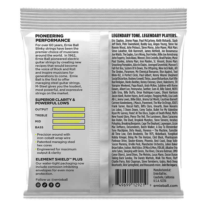 Ernie Ball Strings Slinky M-Steel 10-46