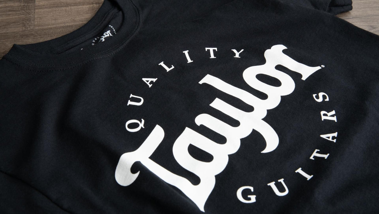 Camiseta básica negra con logotipo de Taylor para hombre