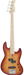 Electric bass guitar with sunburst finish on a white background