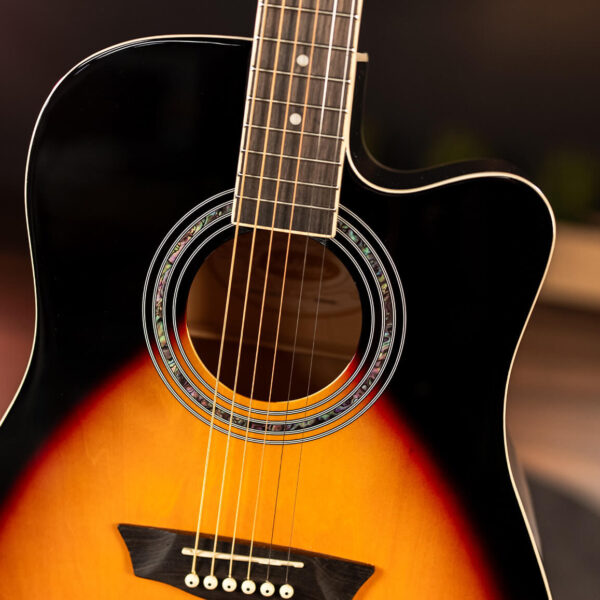 Washburn WA90CEVSB Dreadnought Acoustic Electric - Tobacco Burst