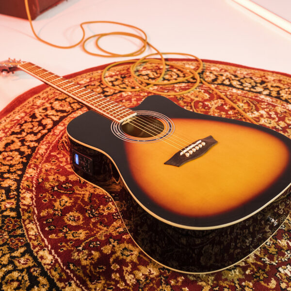 Washburn WA90CEVSB Dreadnought Acoustic Electric - Tobacco Burst