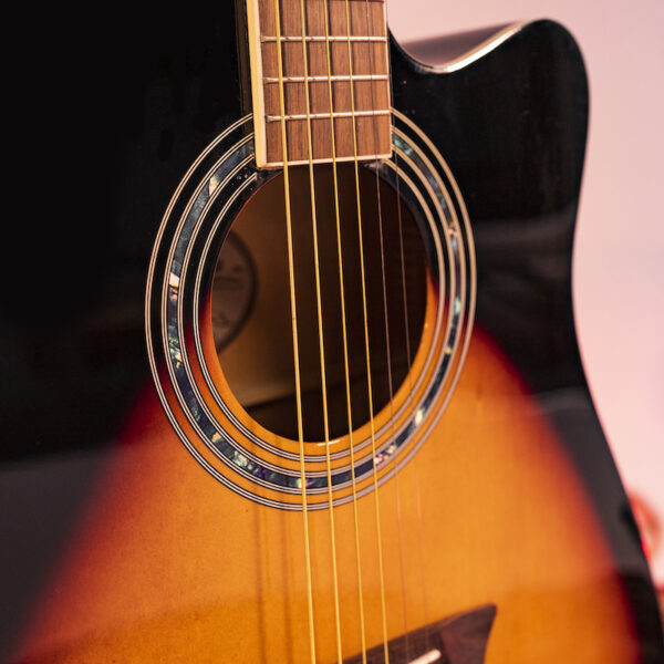 Washburn WA90CEVSB Dreadnought Acoustic Electric - Tobacco Burst