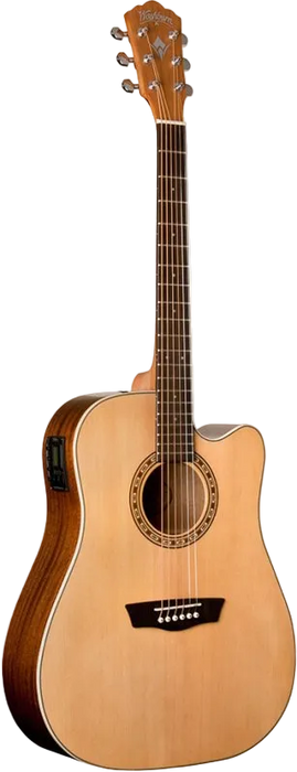 Washburn D7SCE Dreadnought Acoustic Electric Guitar - Natural