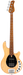 Electric bass guitar with a wooden body on a white background