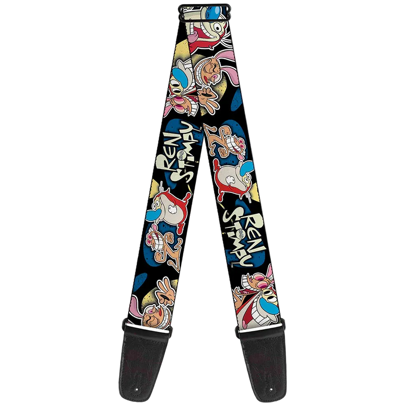 Buckle Down Guitar Strap - Ren & Stimpy Poses