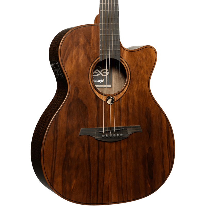 LAG Guitars Sauvage Auditorium Cutaway A/E - Natural