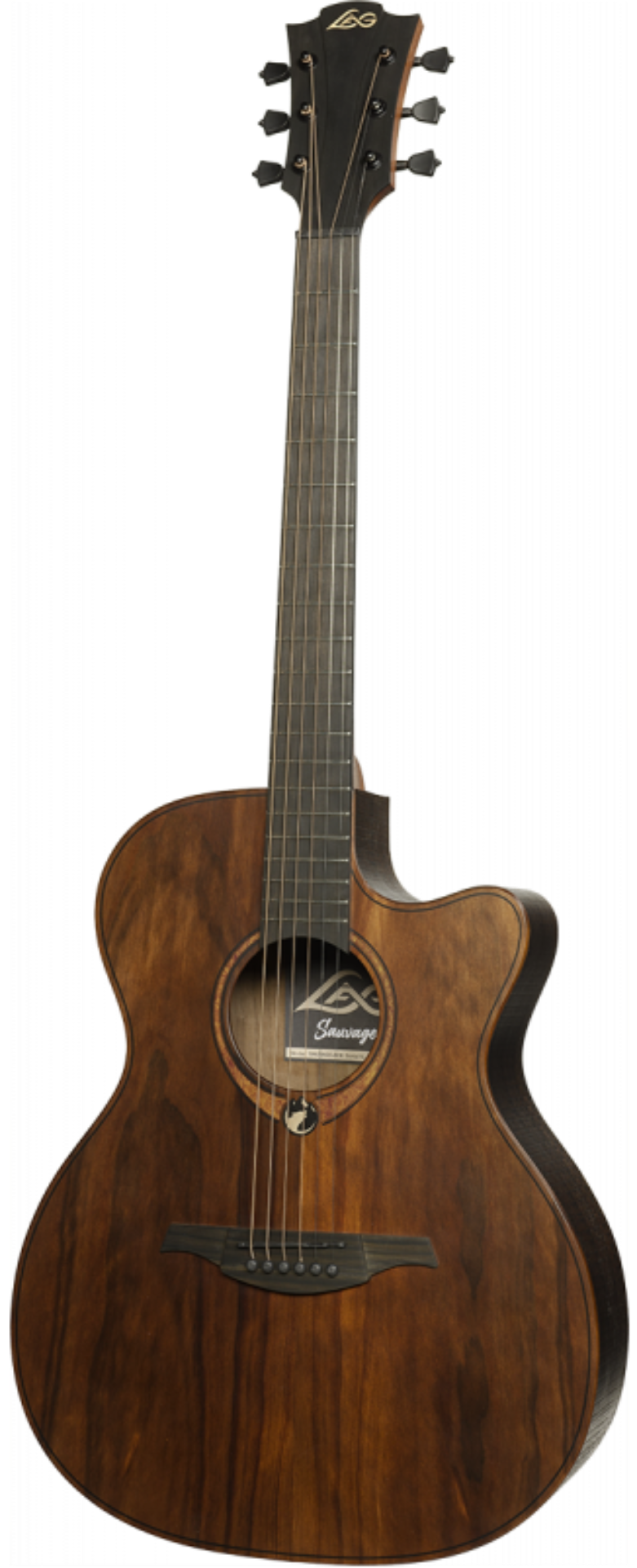 LAG Guitars Sauvage Auditorium Cutaway A/E - Natural