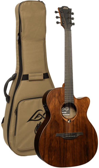 LAG Guitars Sauvage Auditorium Cutaway A/E - Natural