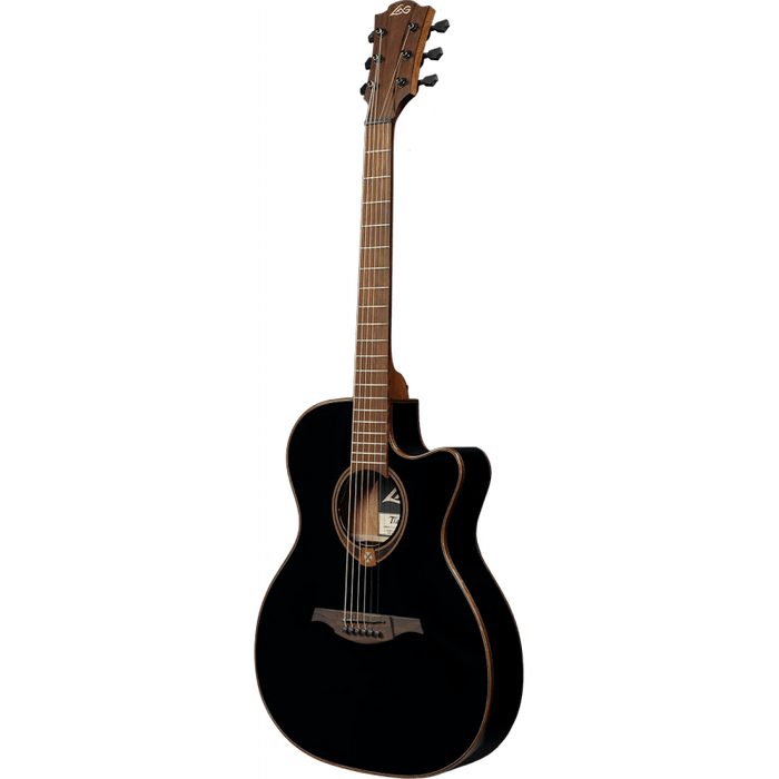 LAG Guitars Tramontane 118 Auditorium Slim Cutaway A/E - Black