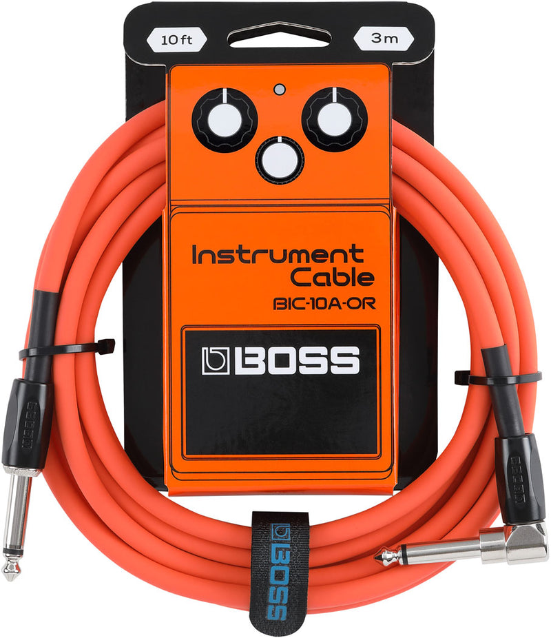 Boss Straight to Right Angle 10 ft. Instrument Cable - Orange