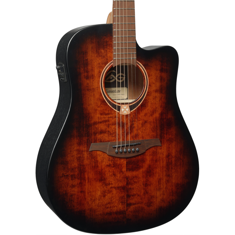 LAG Guitars Tramontane 70 Dreadnought CE - Black And Brown