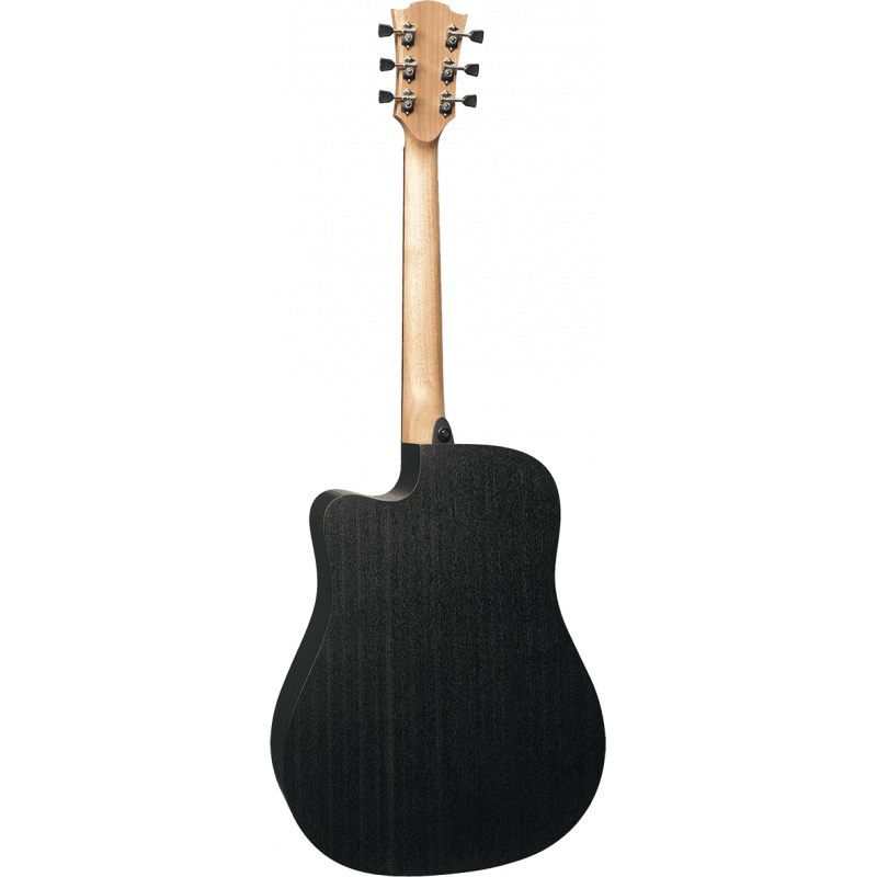LAG Guitars Tramontane 70 Dreadnought CE - Black And Brown