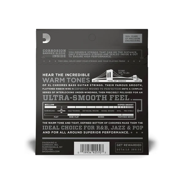 DAddario Strings Chromes Bass Light 45-100 Long Scale