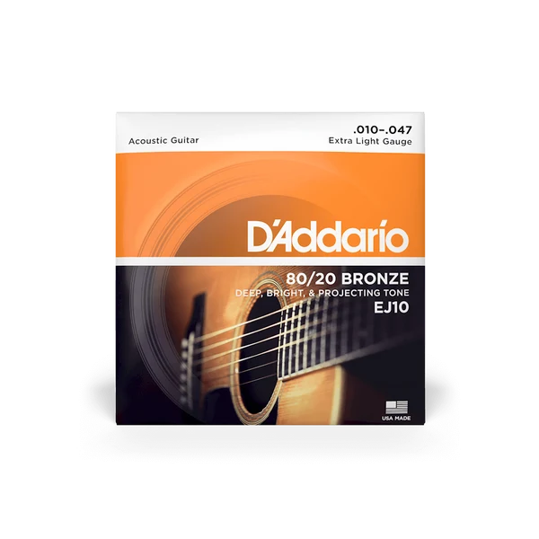 DAddario Strings Set Acoustic Guitar 80/20 BRZ X-Lite