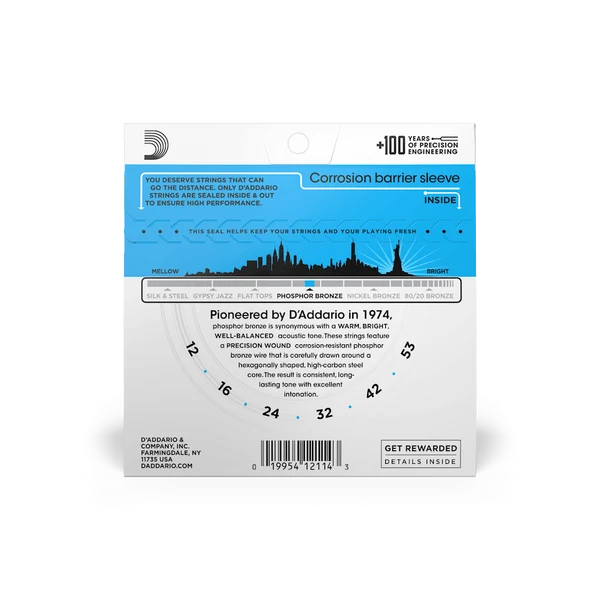 DAddario Strings Phosphor Bronze Light Acoustic  .12 - .53