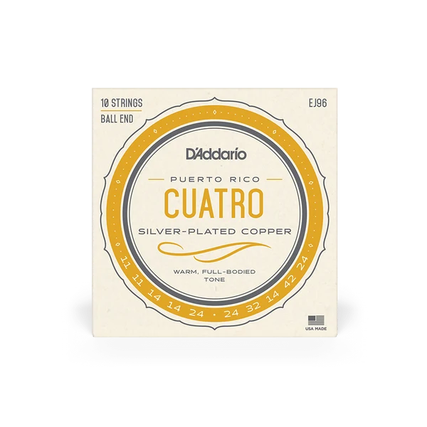 DAddario Strings Puerto Rico Cuatro Silver - Plated Copper