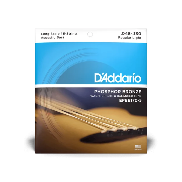DAddario Strings Phoshor Bronze Acoustic Bass 5-string .045-.130
