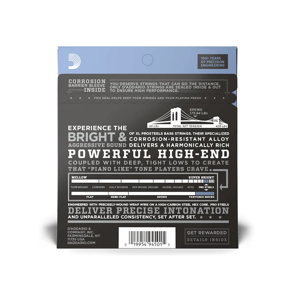DAddario Strings Bass ProSteel Medium 50 - 105