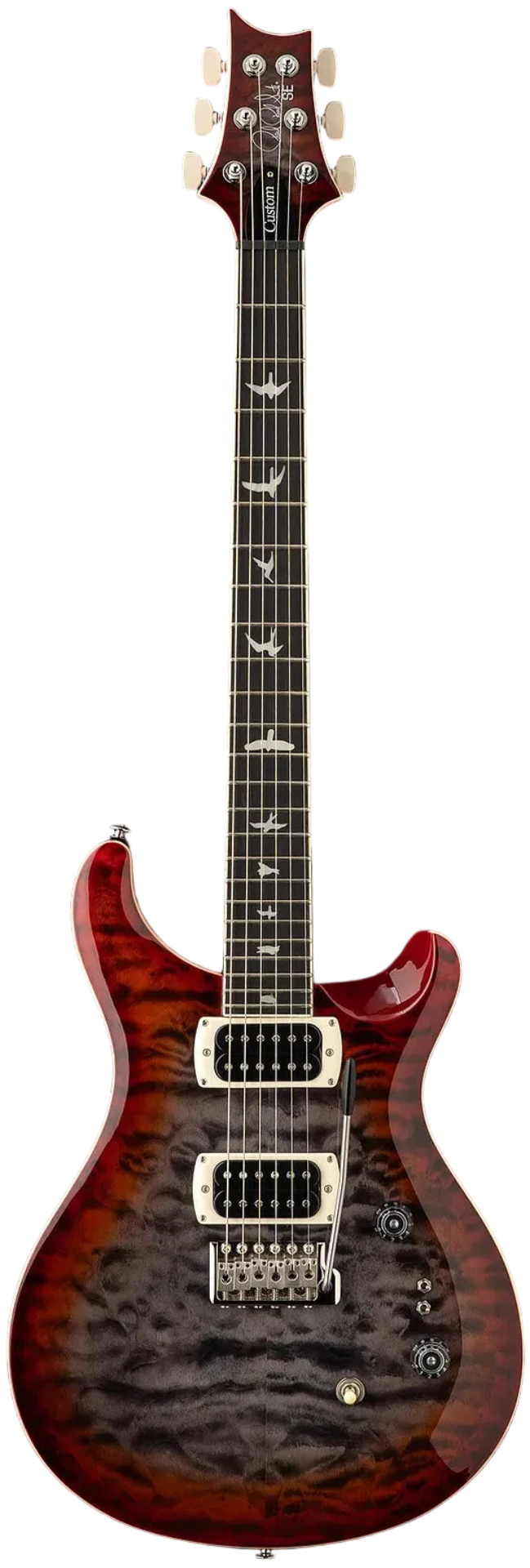 PRS SE Custom 24-08 Quilt - Charcoal Cherry Burst
